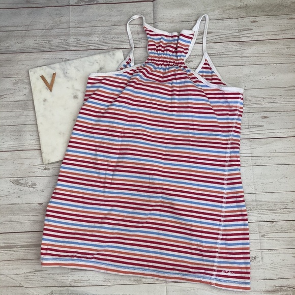 fat face womens 16 striped tank top yback 100% cot - Picture 3 of 5